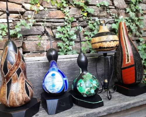 luminaires en calebasses différentes couleurs